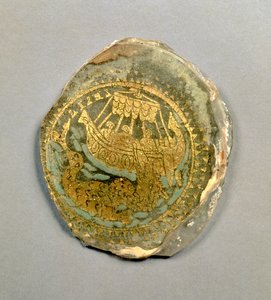 Medaljong föreställande Jona och valen, romersk, 400-talet (sten och guld) av Unbekannt