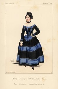 Miss Stephanie som Madame Muller i Stella av Anicet Bourgeois, Theatre de la Gaite av Unbekannter Künstler