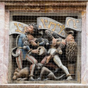 Morris dansare, relief på Goldenes Dachl oriel, Innsbruck, Tyrolen, Österrike, Europa (foto) av Unbekannter Künstler