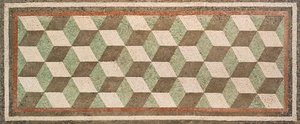 Mosaik med kubisk prospektiv, första århundradet f.Kr., från tablinum av en romersk villa, Roms nationalmuseum (museo nazionale romano), Rom, Italien av Unbekannter Künstler