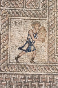 Mosaiker i romersk agora (5:e århundradet e.Kr.), Delphi (??????), Peloponnesos, Grekland (foto) av Unknown