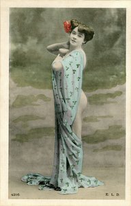Naken kvinna, ca. tidigt 1900-tal (vykort)
