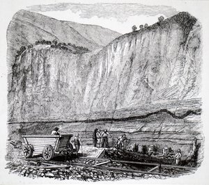 Navvies arbetar på Liverpool-Manchester Railway. av Unbekannt