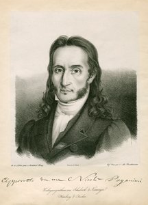 Niccolo Paganini - porträtt av Unbekannt