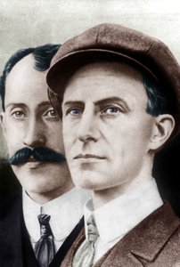 Orville Wright och hans bror Wilbur (tryck) av Unbekannter Künstler