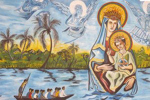 Our Lady of Togo fresk, Togoville, Togo av Unbekannt