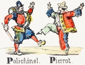 P - Polichinelle Pierrot - Child Entertainment Alphabet c.1890 (litografi) av Unbekannt