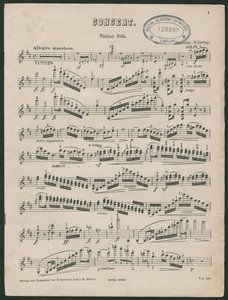 Paganini violinkonsert nr 1, op 6 av Unbekannter Künstler