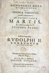 Titelsidan för "Astronomia nova" (Ny astronomi) av Johannes Kepler (Keppler) (1571-1630), tysk astronom, publicerad i Heidelberg 1609 av Unbekannt
