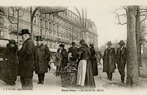 Paris Métro - entré med båge i jugendstil av Unbekannter Künstler