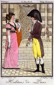 Invånarna i Paris 1806. 1810 (gravyr) av Unbekannter Künstler