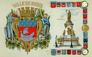 Vykort från Paris av Unbekannter Künstler