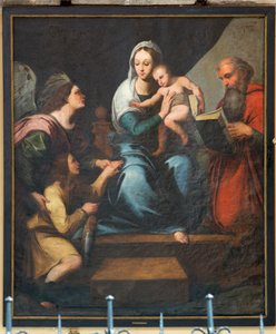 Sockenkyrka (Church of Our Lady of Pamele). Interiör. Målning. Anonym. Madonna (Madonna med fisk, Tobias). Kopia av Rafael (?). av Unbekannter Künstler