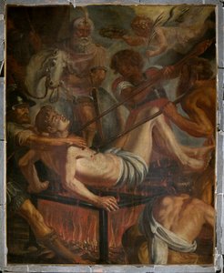 Församlingskyrka (Saint Laurentius församlingskyrka). Målning. av Unbekannter Künstler