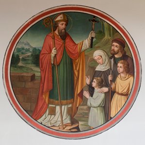 Församlingskyrka (Sint-Denijs-Boekel, församlingskyrka Sint-Denijs). Southisle. En väggmålning. av Unbekannter Künstler