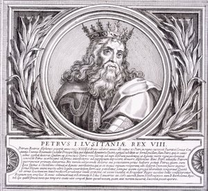 Pedro I av Portugal (litho) av Unbekannt