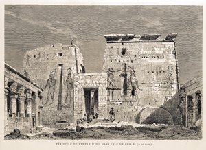 Peristyle av Isis-templet på ön Philae, Egypten Illustration från Atlas of Egypt av Unbekannt