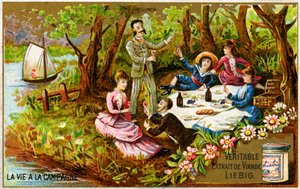 Picknick på landsbygden i Frankrike sent 1800-tal av Unbekannter Künstler