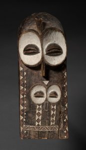 Plankmask, möjligen tidigt 1900-tal av Unbekannt