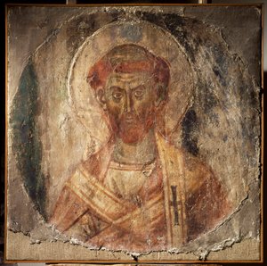 Påven Anacletus (eller Cletus) (fresk, 500-talet) av Unbekannter Künstler