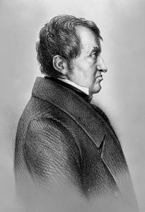 Porträtt av Andre-Marie Ampere (1775-1836), fransk fysiker, matematiker och en av grundarna av vetenskapen om klassisk elektromagnetism