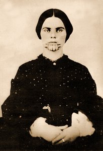 Porträtt av Olive Oatman, ca 1857 (foto) av Unbekannt