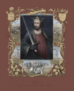 Porträtt av kungen av England Edward I (tryck) av Unbekannter Künstler