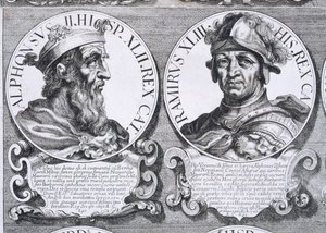 Porträtt av Alfonso II och Ramiro I (lito) av Unbekannt