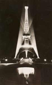Vykort/Eiffeltornet/Paris/Seine/Ile de France/Frankrike av William M. Timlin
