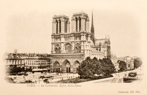 Vykort / Notre Dame / Paris / Seine / Ile de France / Frankrike av William M. Timlin
