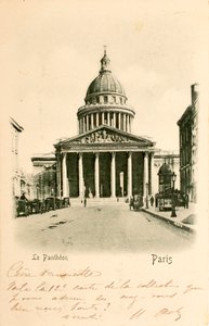 Vykort/Pantheon/Paris/Seine/Ile de France/Frankrike av William M. Timlin