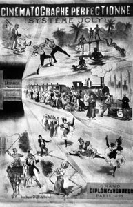 Affisch för Joly-systemet utvecklades 1896 för att utgöra ett hot mot Lumiere-systemet av Unbekannt