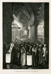 Bön under en natt i Ramadan - Illustration från Atlas of Egypt av Unbekannter Künstler