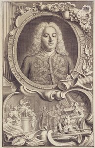 RM 7.f.5 George Frederick Handel (1685-1759), frontispice till "Israel in Egypt", graverad av Jacobus Houbraken (1698-1780) av Unbekannter Künstler