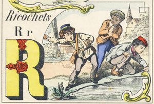 R: Ricochets - Spelalfabetet, ca 1890 (illustration) av Unbekannt