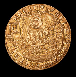 Sällsynt mynt, England Guld Kunglig Drottning Elizabeth I av Unbekannter Künstler