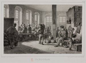 Råmaterialbearbetning, metallurgibearbetning av metallmalm, Tyskland, ca 1851 av Unbekannt