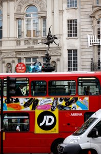 Red London Bus, Piccadilly (foto) av Unbekannt
