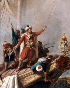 Representation av Hayreddin Barbarossa. Detalj. (Målning) av Unbekannter Künstler