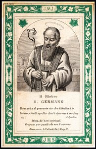Representation av Saint Germain, tidigt 1900-tal (tryck) av Unbekannter Künstler
