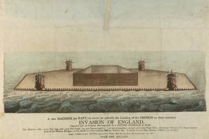 Representation av den franska flottan som skulle invadera Storbritannien 1798 (gravyr) av Unbekannter Künstler