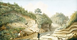 Väg som leder från Grotto of Pausilipo till Pianura, Neapel, ca 1767 av Unbekannter Künstler