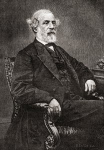 Robert Edward Lee, från The Century Magazine, publicerad 1887 (gravyr) av Unbekannt