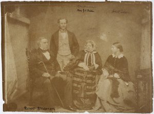 Robert Stephenson, engelsk maskin- och civilingenjör och familj, c 1850-talet av Unbekannt