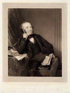 Rowland Hill, upphovsmannen till penny posten av Unbekannt