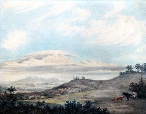 Lantligt landskap och molnstudie av Luke Howard, ca 1808-1811 av Unbekannter Künstler