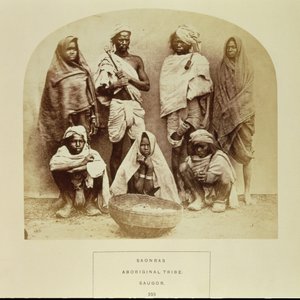 Saonras, en aboriginalstam från Saugor, centrala Indien, nr. 355 från "Faces of India", pub. 1872 (sepiafoto) av Unbekannt