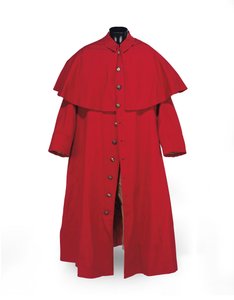 Skarlakansröd kappa från Spencers hushållsfootman