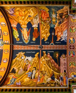 Scener från Nya testamentet, den bysantinska Minas-katedralen med färgglada fresker, Heraklion (foto) av Unbekannter Künstler