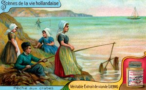 Scener ur det nederländska livet: Krabbfiske av Unbekannter Künstler